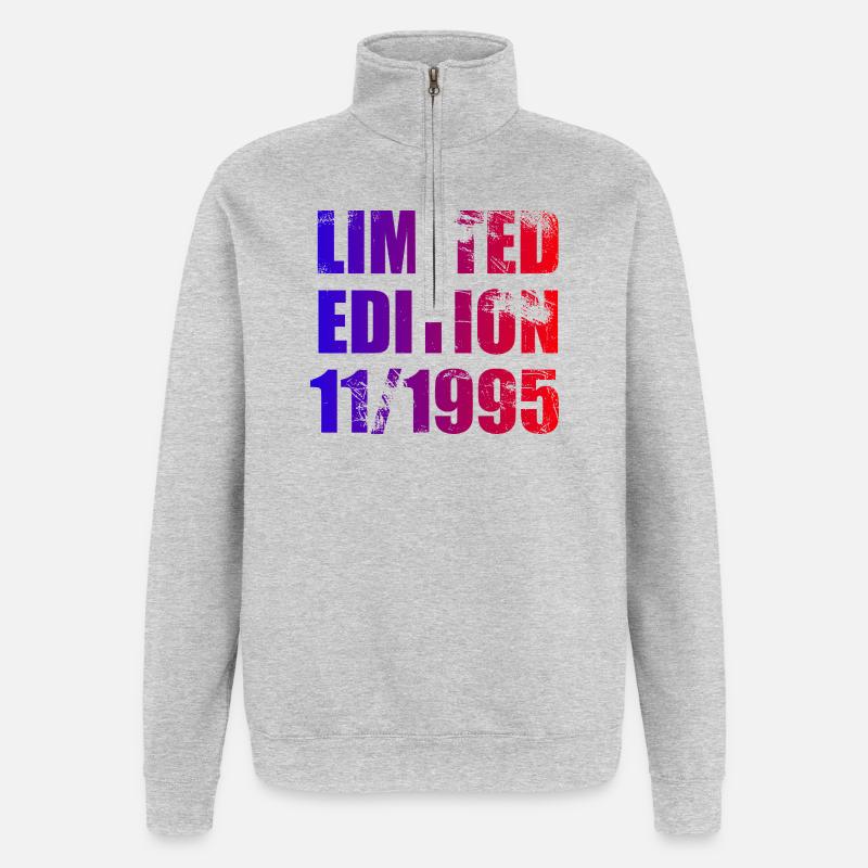 30e anniversaire Edition limitée 11/1995 - Sweat à zip 1/4 - gris chiné