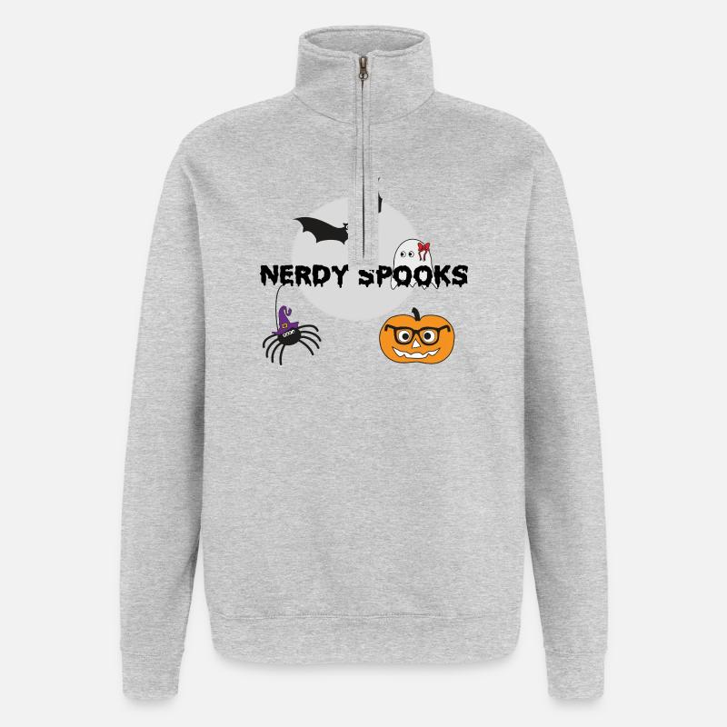 Espions ringards - Sweat à zip 1/4 - gris chiné