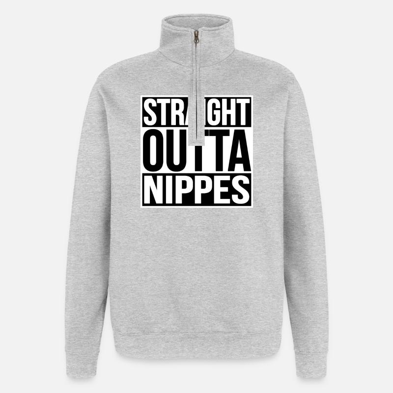 STRAIGHT OUTTA KNICK-KNACKS - COLOGNE - Quarter-Zip Sweatshirt - heather grey