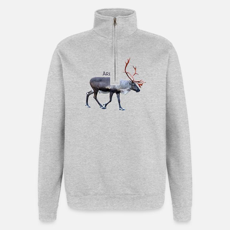 SIND - Quarter-Zip-Sweatshirt - Grau meliert