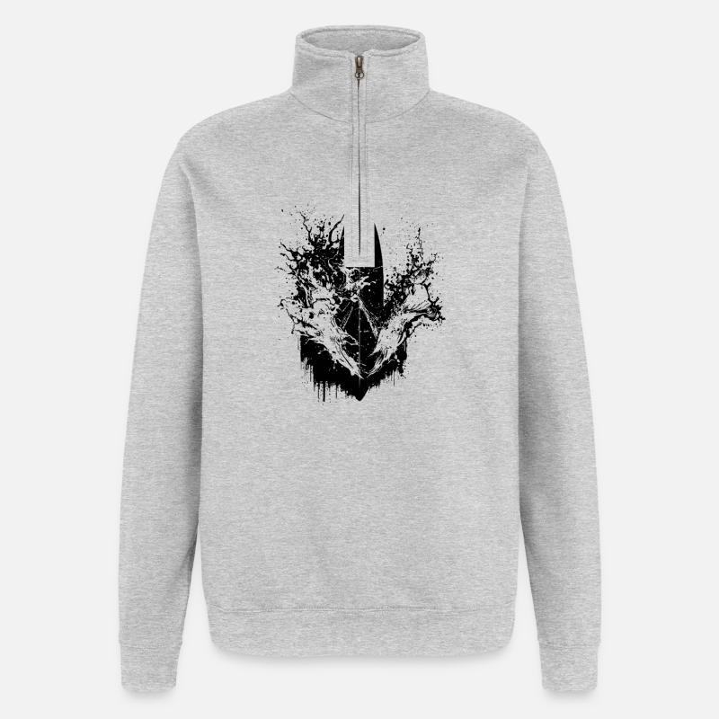 Surf Surfeur énergique Design Surf - Sweat à zip 1/4 - gris chiné