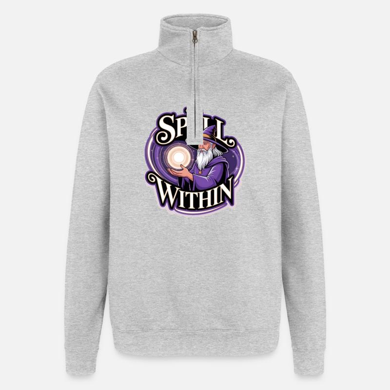 Magic Wizard – The Spell Within - Quarter-Zip Sweatshirt - heather grey
