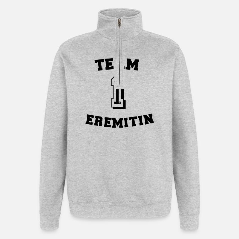Team Eremitin - Quarter-Zip-Sweatshirt - Grau meliert