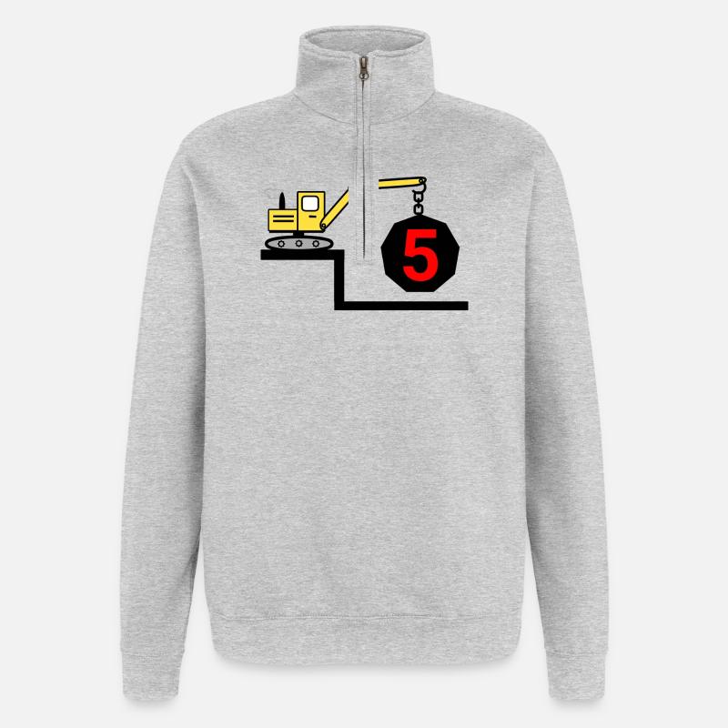 Bagger - Quarter-Zip-Sweatshirt - Grau meliert