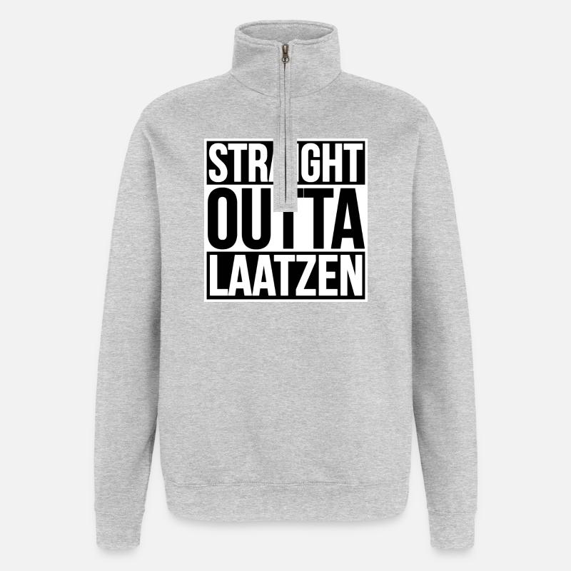 Straight Outta Laatzen - Quarter-Zip Sweatshirt - heather grey