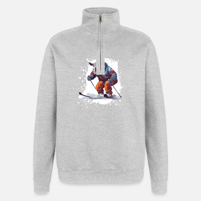 Rhino Ski Ski - Sweat à zip 1/4 - gris chiné