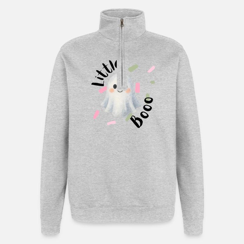 Ghost Ghost Halloween Gift Gift Idea - Quarter-Zip Sweatshirt - heather grey