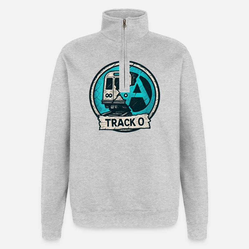 Track O Underground - Sweat à zip 1/4 - gris chiné