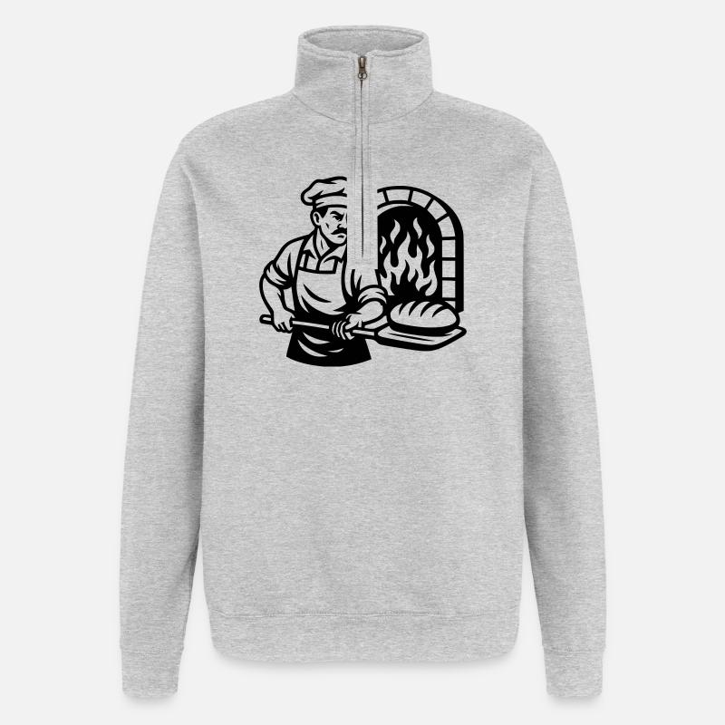 Baker - Quarter-Zip Sweatshirt - heather grey