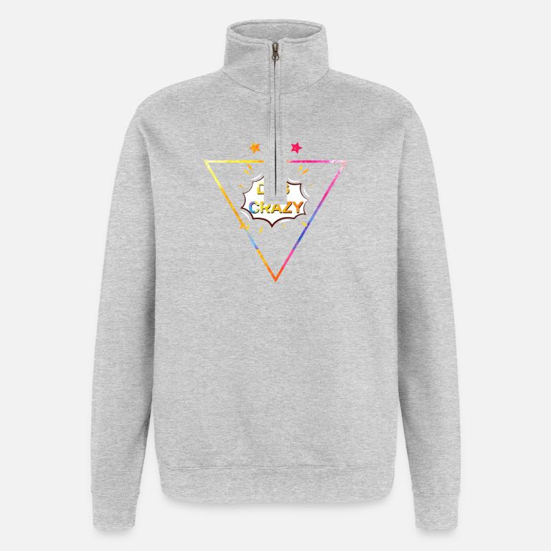 DAS CRAZY C+ - Quarter-Zip-Sweatshirt - Grau meliert