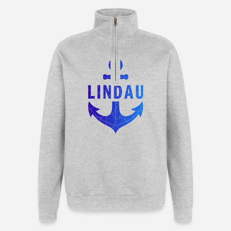 Anker Lindau Bodensee - Quarter-Zip-Sweatshirt - Grau meliert