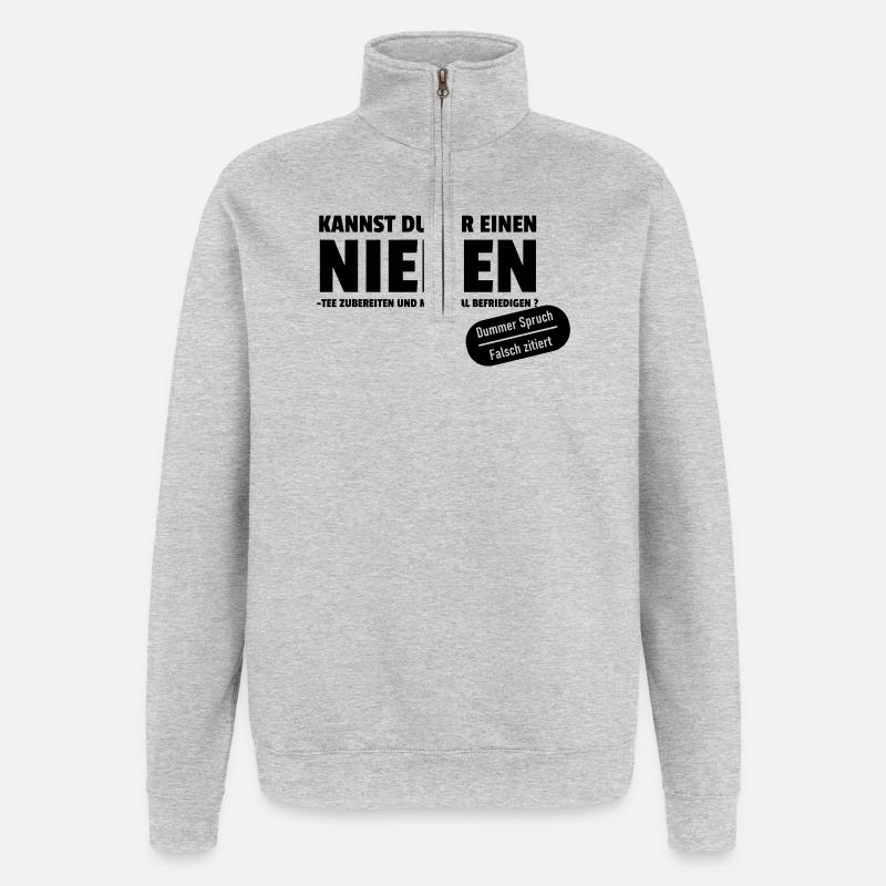 Déformés - Sweat à zip 1/4 - gris chiné