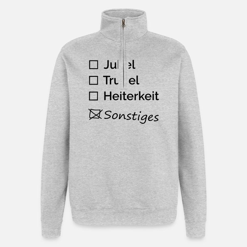 Jubel Trubel Heiterkeit - Quarter-Zip-Sweatshirt - Grau meliert