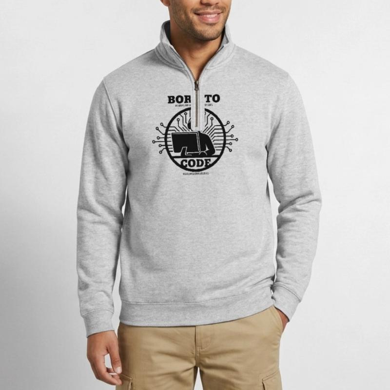 Programmierer, der zum Programmieren geboren wurde Programmierer Quarter-Zip-Sweatshirt