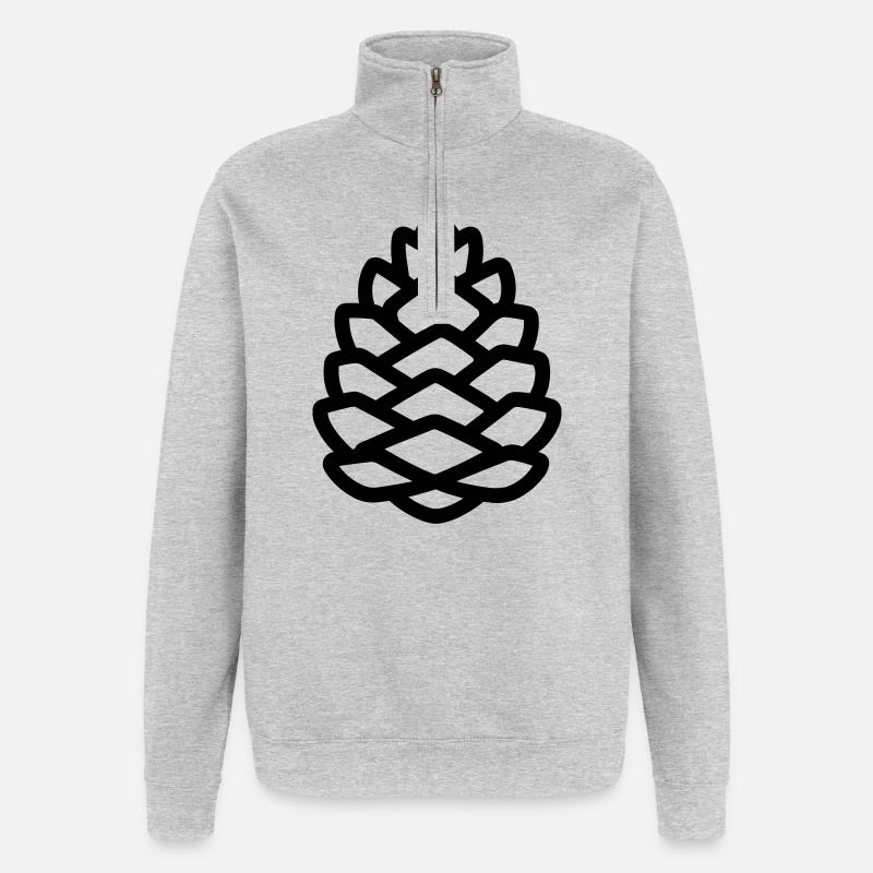 Pine Cone - Quarter-Zip Sweatshirt - heather grey