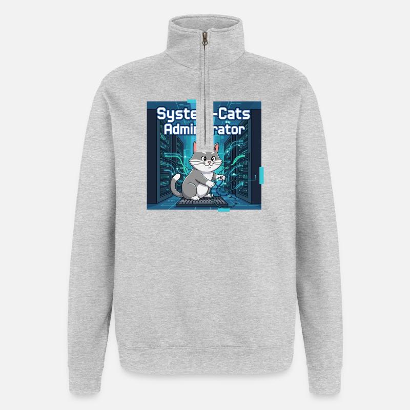 System Cats Administrator - Quarter-Zip Sweatshirt - heather grey