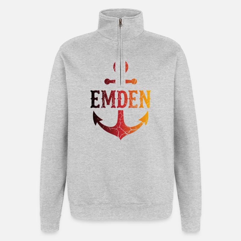 Anker Emden Nordsee - Quarter-Zip-Sweatshirt - Grau meliert