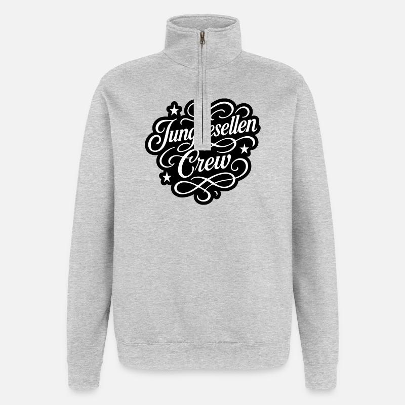 Équipage Bachelor - Sweat à zip 1/4 - gris chiné