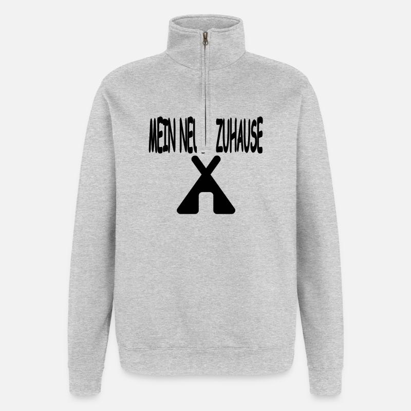 camp - Sweat à zip 1/4 - gris chiné
