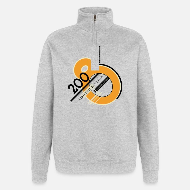 Orangen Ringdesign Limited Edition 2008 - Quarter-Zip-Sweatshirt - Grau meliert