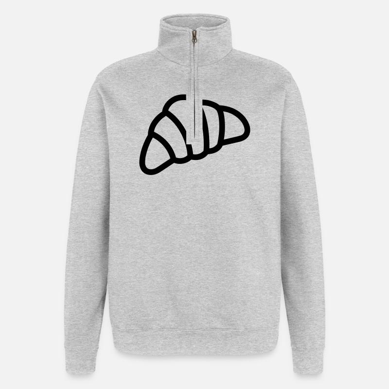 crescent - Quarter-Zip Sweatshirt - heather grey