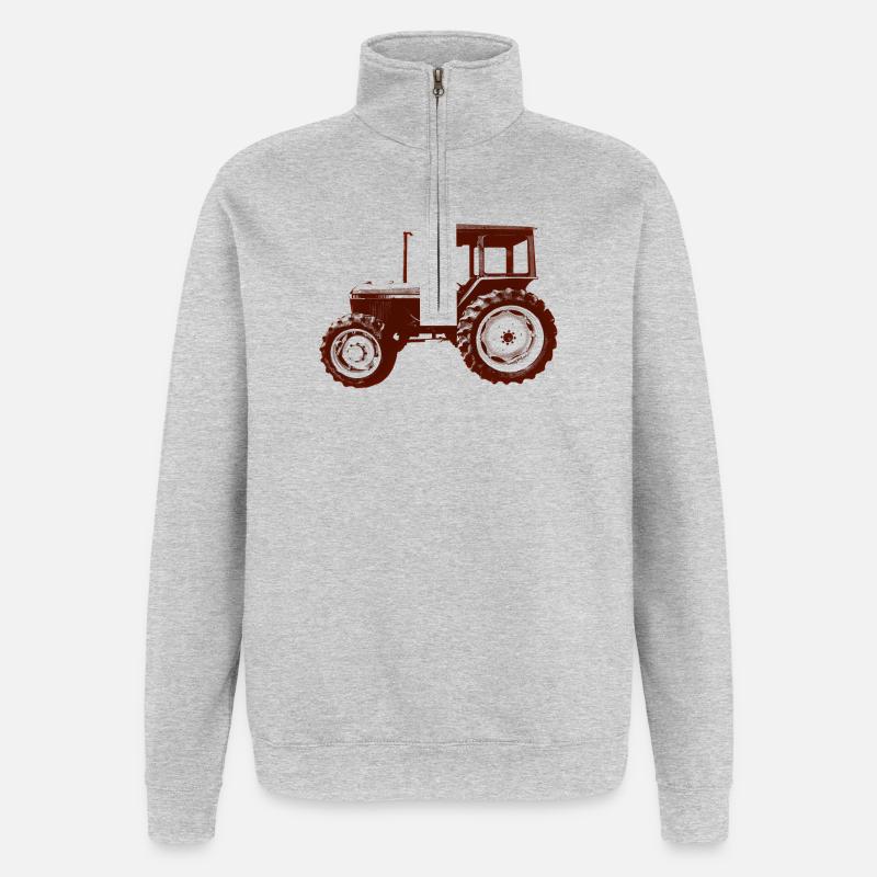 Tractor Builder - Quarter-Zip Sweatshirt - heather grey