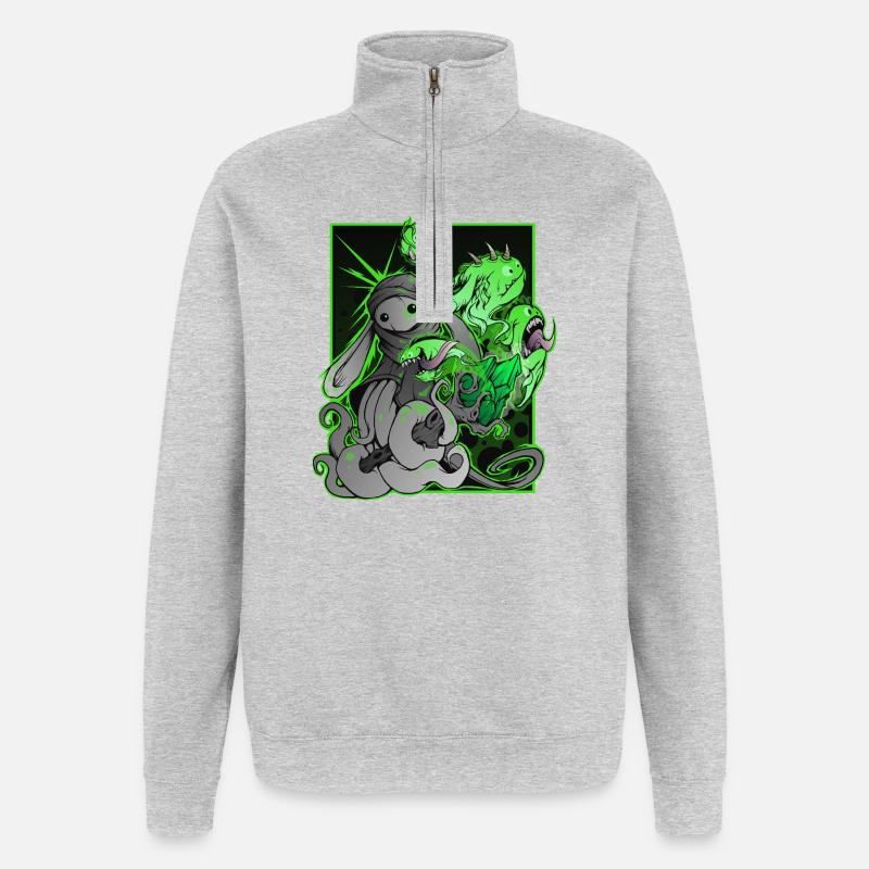 magic - Quarter-Zip-Sweatshirt - Grau meliert