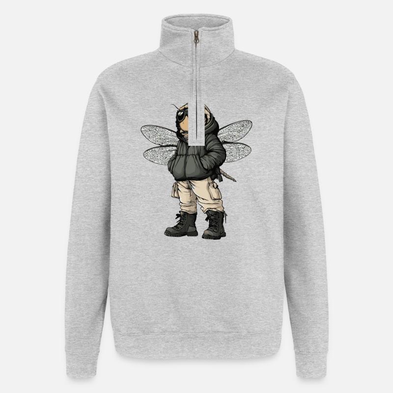 Libelle Cool Winter - Quarter-Zip-Sweatshirt - Grau meliert