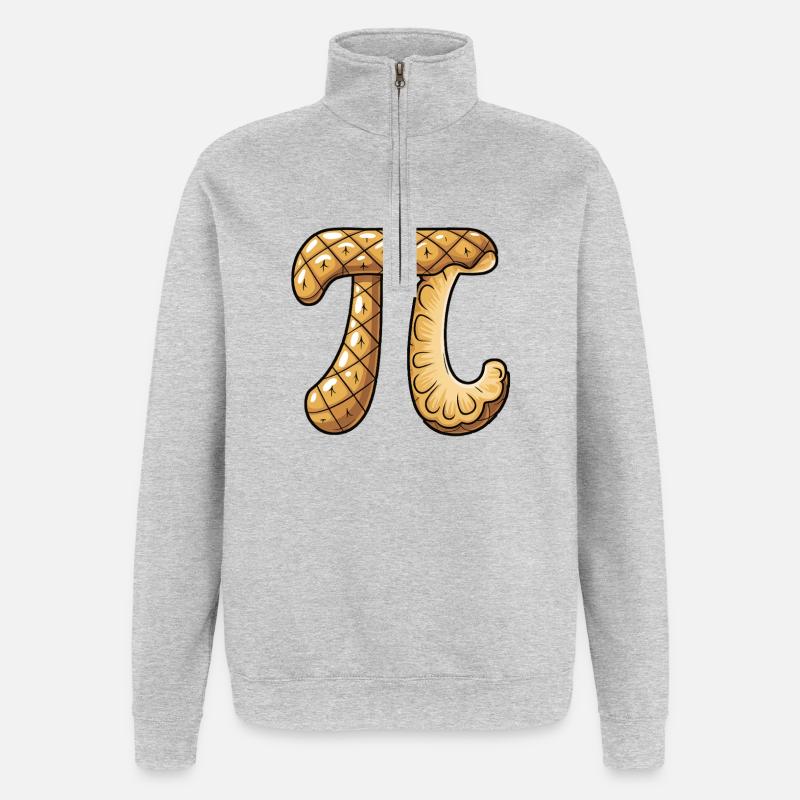 Pineapple Pi Math - Quarter-Zip Sweatshirt - heather grey