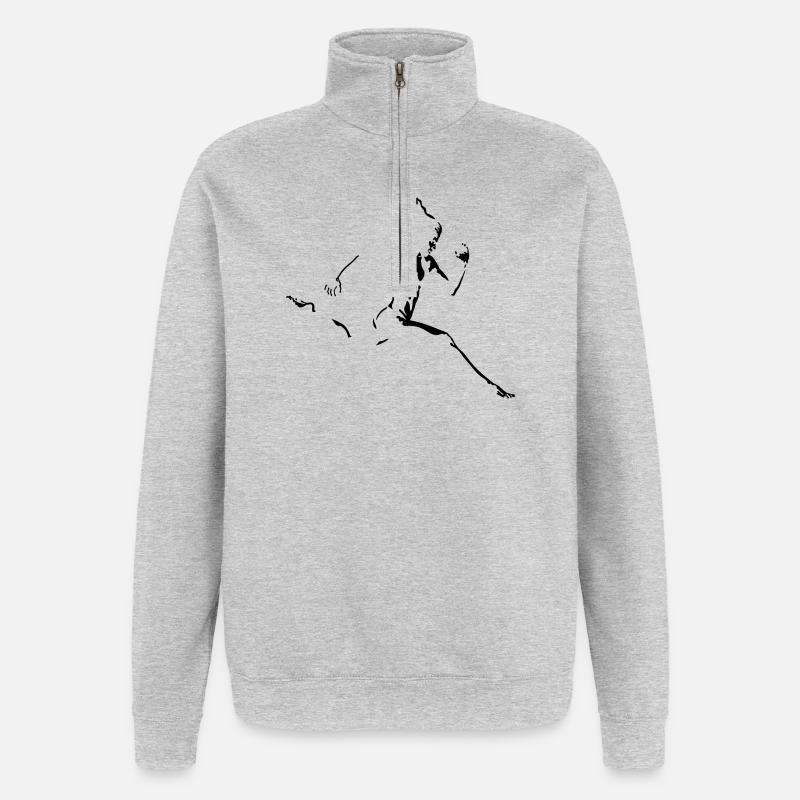 runner - Quarter-Zip Sweatshirt - heather grey