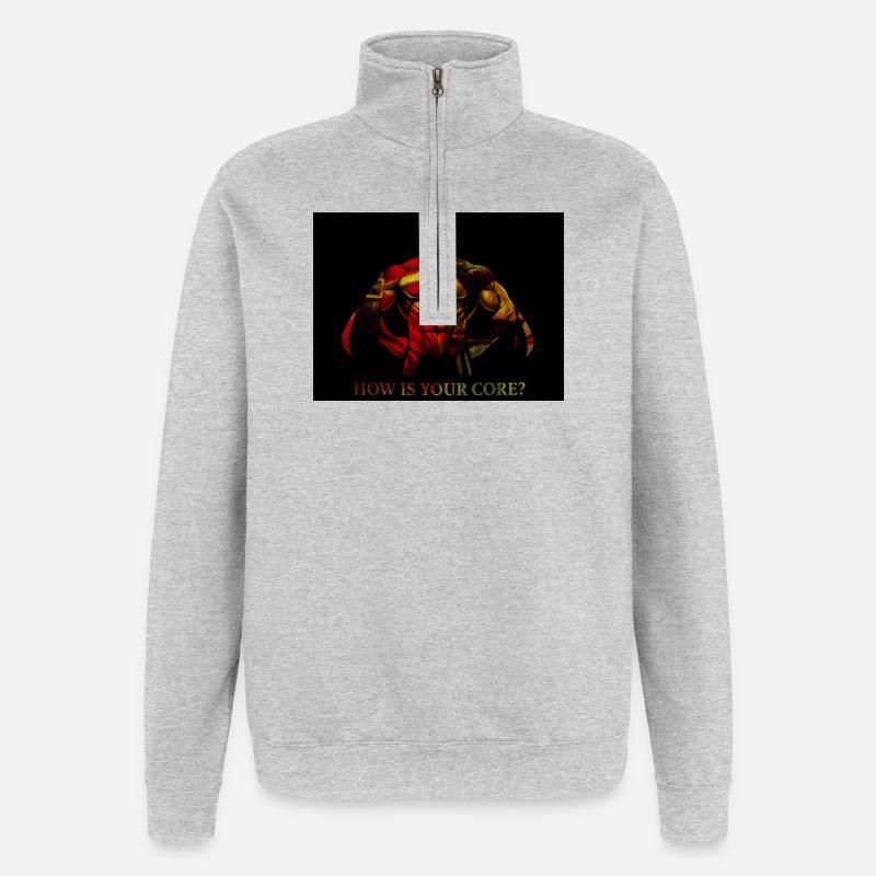 Question centrale : Explosion d’abdominaux audacieux - Sweat à zip 1/4 - gris chiné