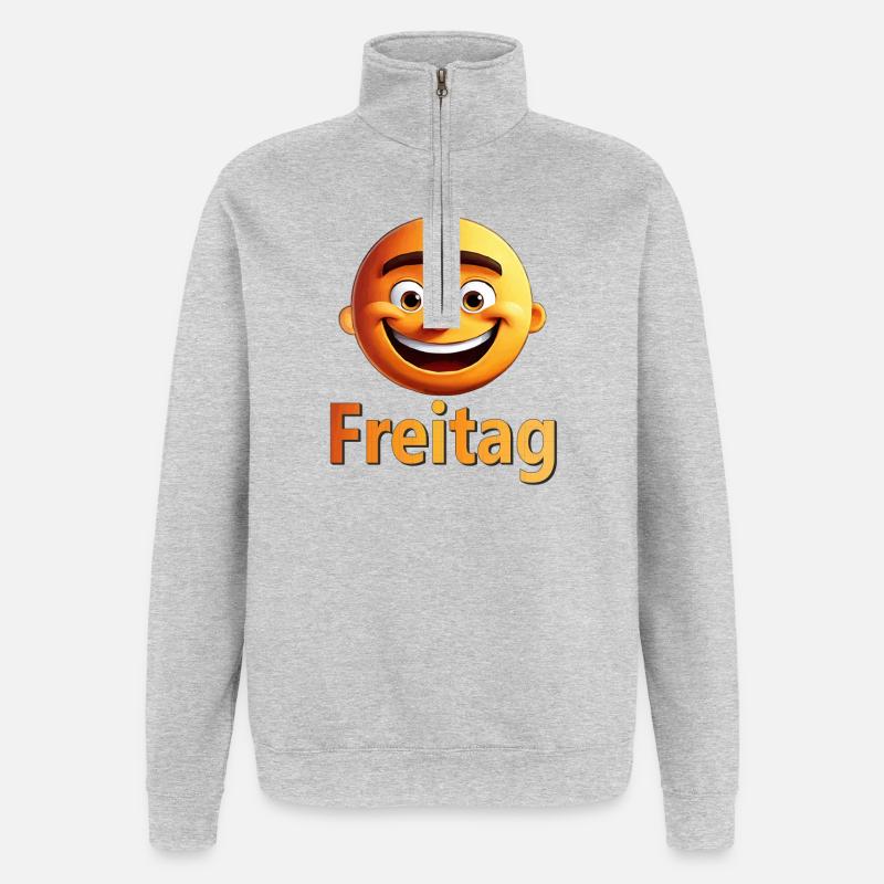 Friday - Quarter-Zip Sweatshirt - heather grey