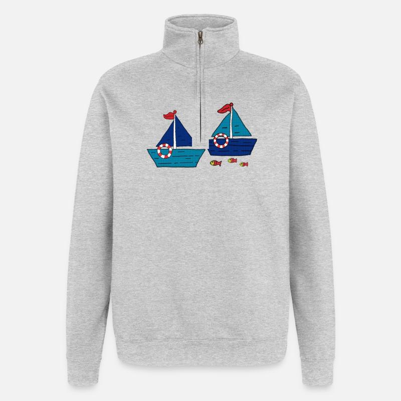 Shuttle - Quarter-Zip Sweatshirt - heather grey