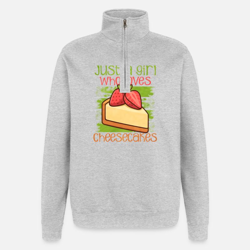 Gâteau - Sweat à zip 1/4 - gris chiné