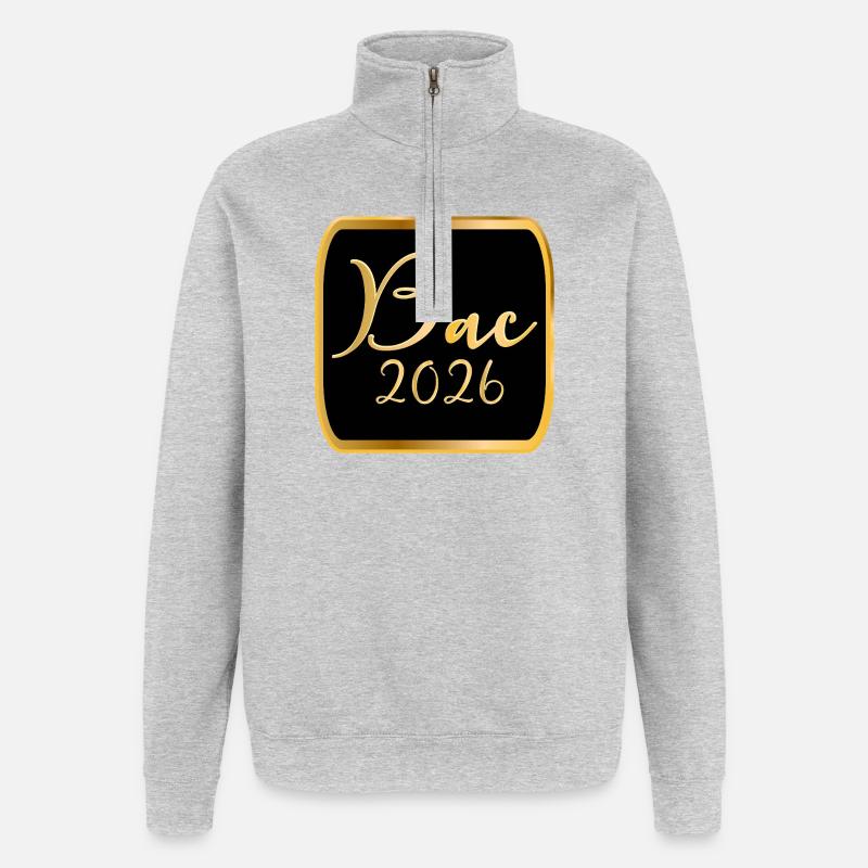 Lycée BAC 2026 - Sweat à zip 1/4 - gris chiné