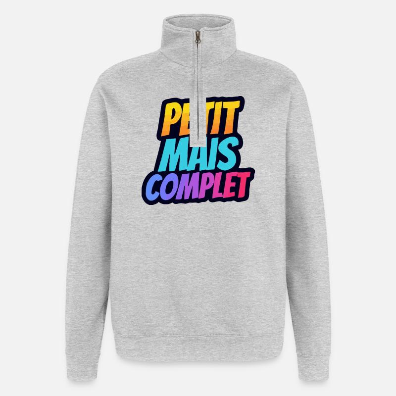 Petit mais complet - Sweat à zip 1/4 - gris chiné