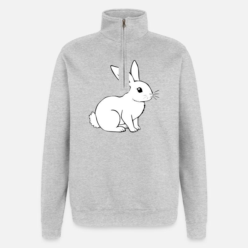 Rabbit Bunny Bunny Dwarf Rabbit Gift - Quarter-Zip Sweatshirt - heather grey