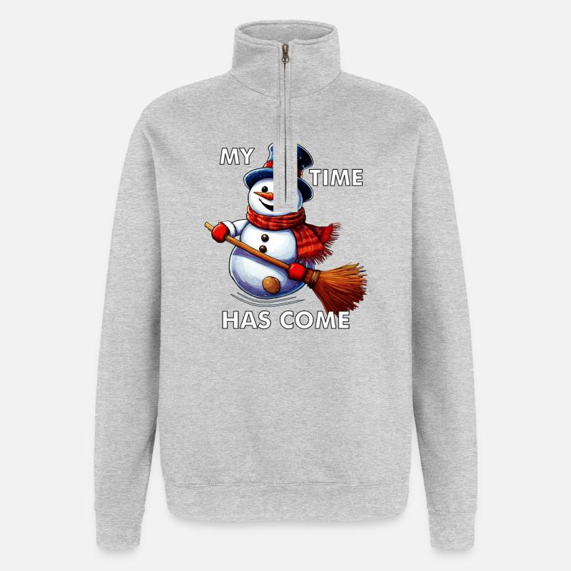 SCHNEEMANN MY TIME HAS COME - Quarter-Zip-Sweatshirt - Grau meliert