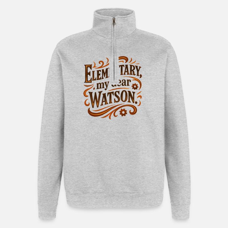 Elementary my dear Watson - Quarter-Zip Sweatshirt - heather grey
