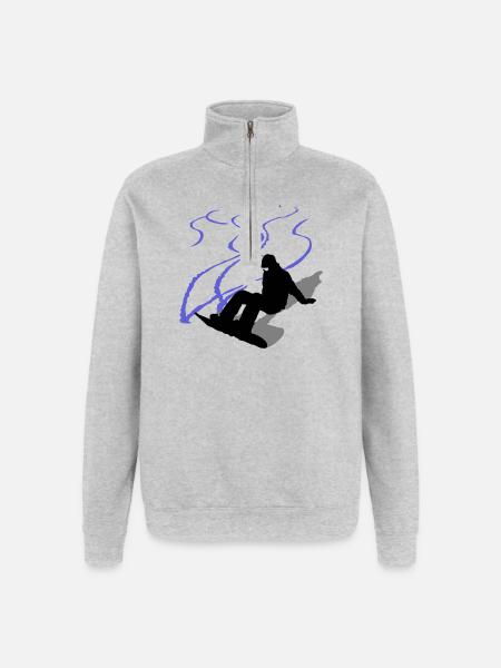 Snowboard - Quarter-Zip Sweatshirt - heather grey