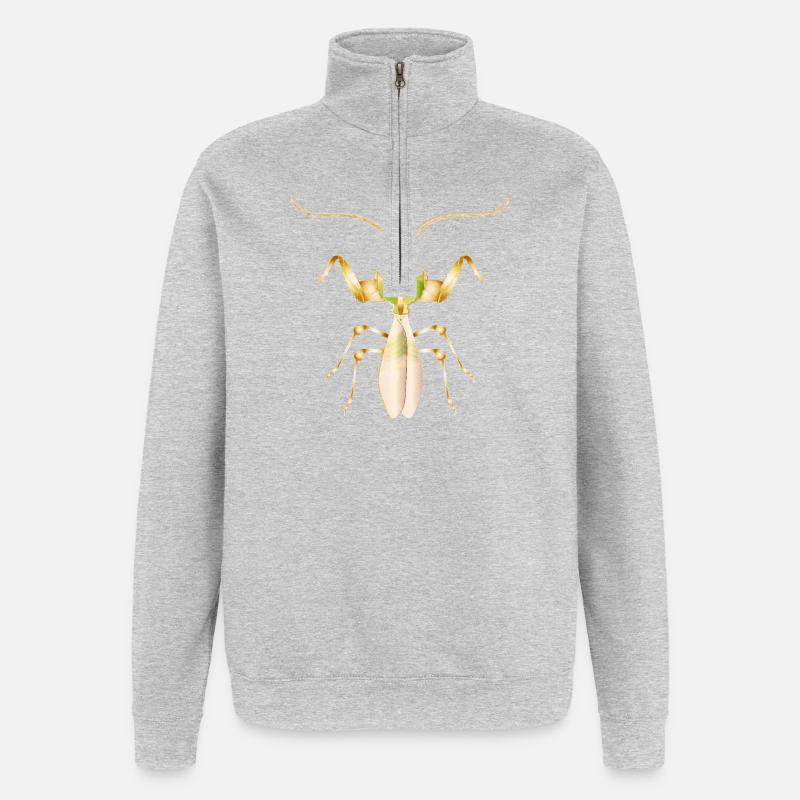 Golden Tropical Insect–Exotic Devil Flower - Quarter-Zip Sweatshirt - heather grey