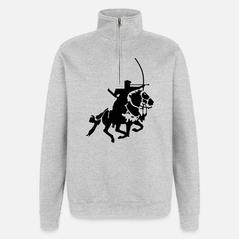Archer - Sweat à zip 1/4 - gris chiné