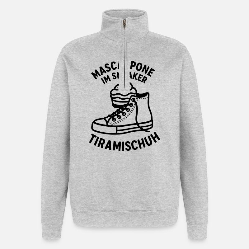 tiramischuh - Quarter-Zip-Sweatshirt - Grau meliert