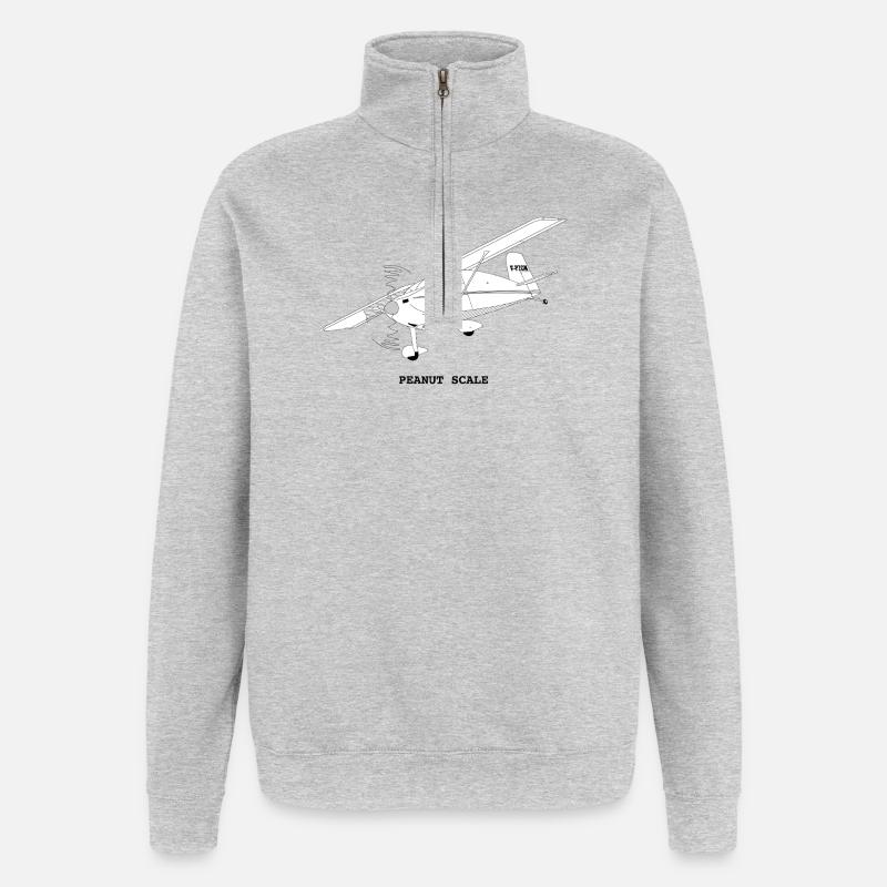 Peanut Scale - Sweat à zip 1/4 - gris chiné