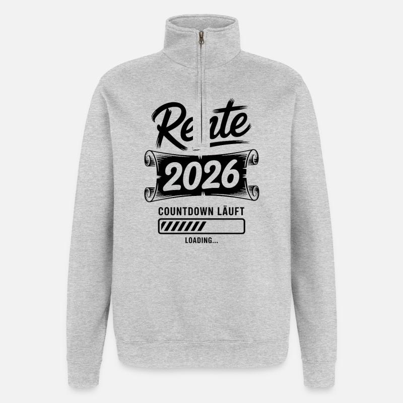 Rente Countdown 2026 - Quarter-Zip-Sweatshirt - Grau meliert