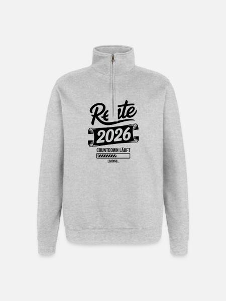 Pension 2026 Countdown Chart - Quarter-Zip Sweatshirt - heather grey