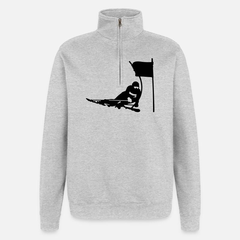 Ski - Quarter-Zip Sweatshirt - heather grey