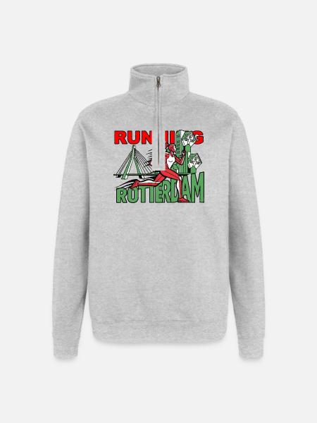 Runner Rotterdam CityRun - Quarter-Zip Sweatshirt - heather grey