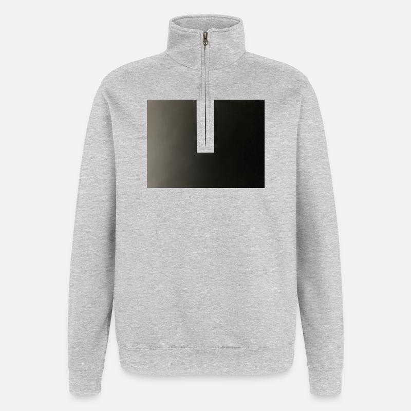 Dunkelgrau Nebelgradient - Quarter-Zip-Sweatshirt - Grau meliert