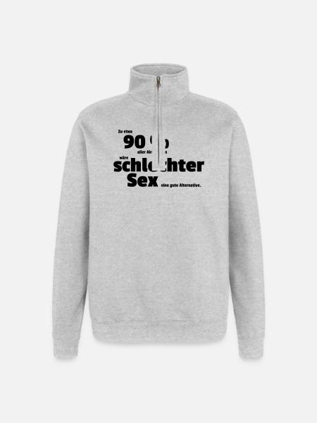 Bad Sex - Quarter-Zip Sweatshirt - heather grey